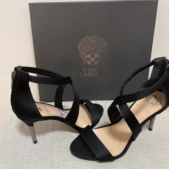 Vince Camuto Shoes - Black Satin Dress Pumps